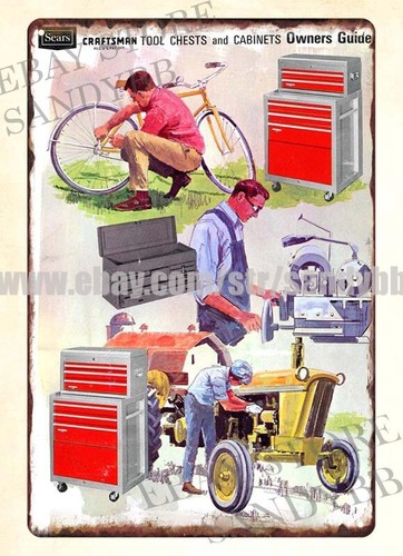 Interior Design Tools - Metalowy szyld blaszany Sears Craftsman Tool