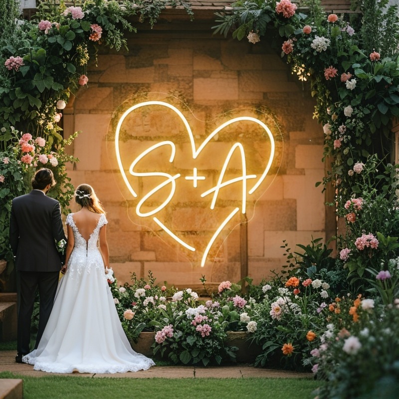 Interior Design Names - Neon LED w kształcie serca z