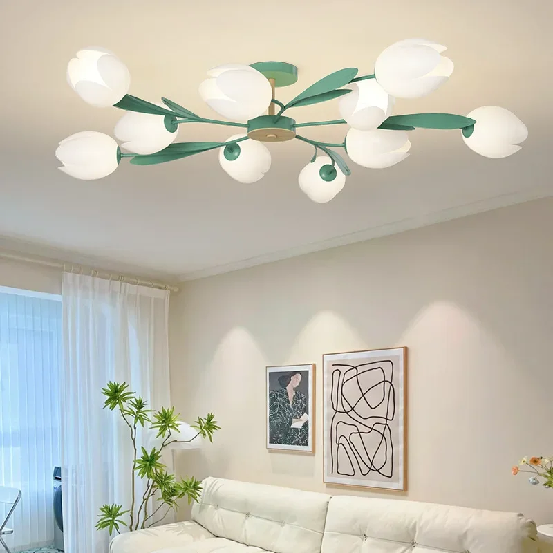Interior Design Kitchen And Living Room - Żyrandole z motywem kwiatowym, nowoczesne lampy