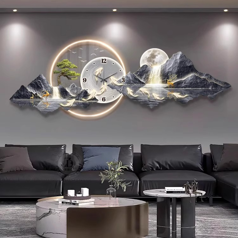 Luksusowy lekki zegar ścienny  – Interior Design Kitchen And Living Room recenzja i cena