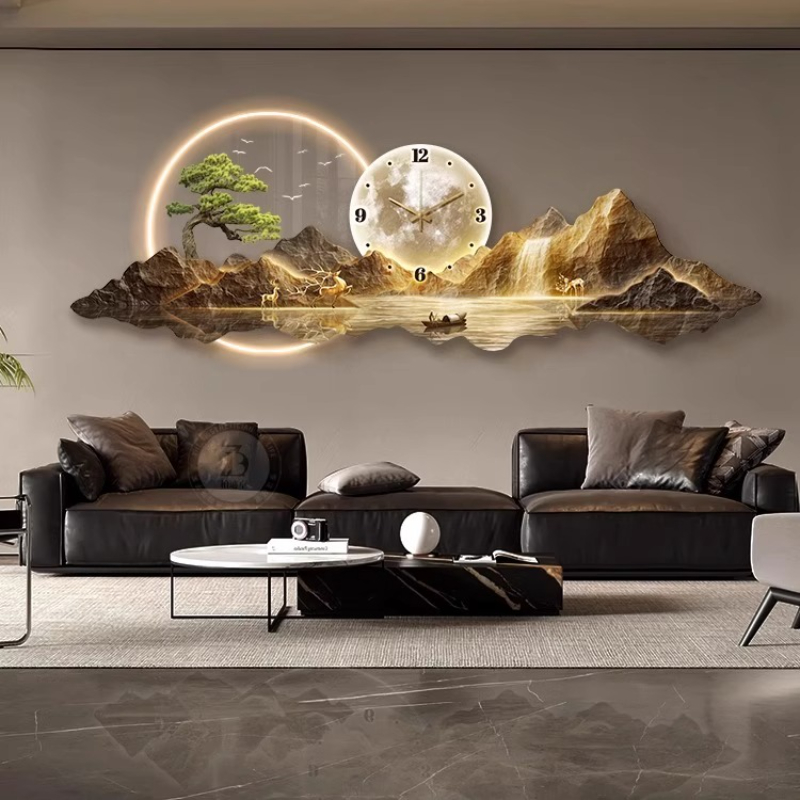 Luksusowy lekki zegar ścienny  – Interior Design Kitchen And Living Room recenzja i cena