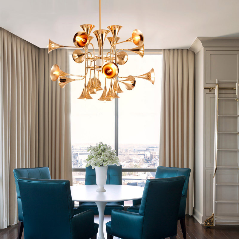 Nordycka lampa wisząca trąbka  – Interior Design Kitchen And Living Room recenzja i cena