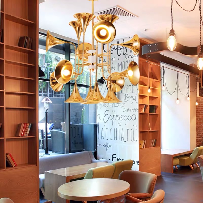 Nordycka lampa wisząca trąbka  – Interior Design Kitchen And Living Room recenzja i cena
